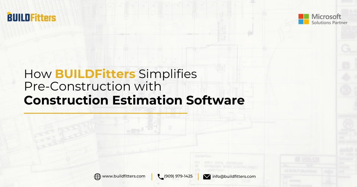 Infographic show the How BUILDFitters Simplifies Pre-Construction with Construction Estimation Software